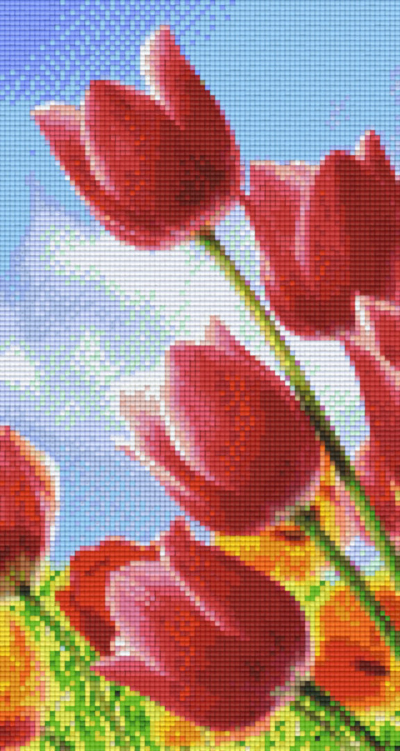 Tulips 1 Six [6] Baseplate PixleHobby Mini-mosaic Art Kits image 0